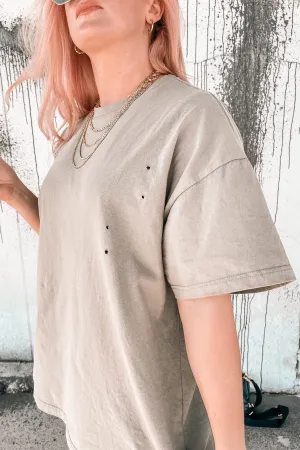 It's All Good Oversized Distressed Tee