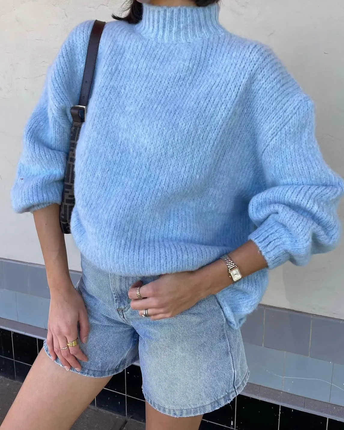 Jada Knit Jumper Blue