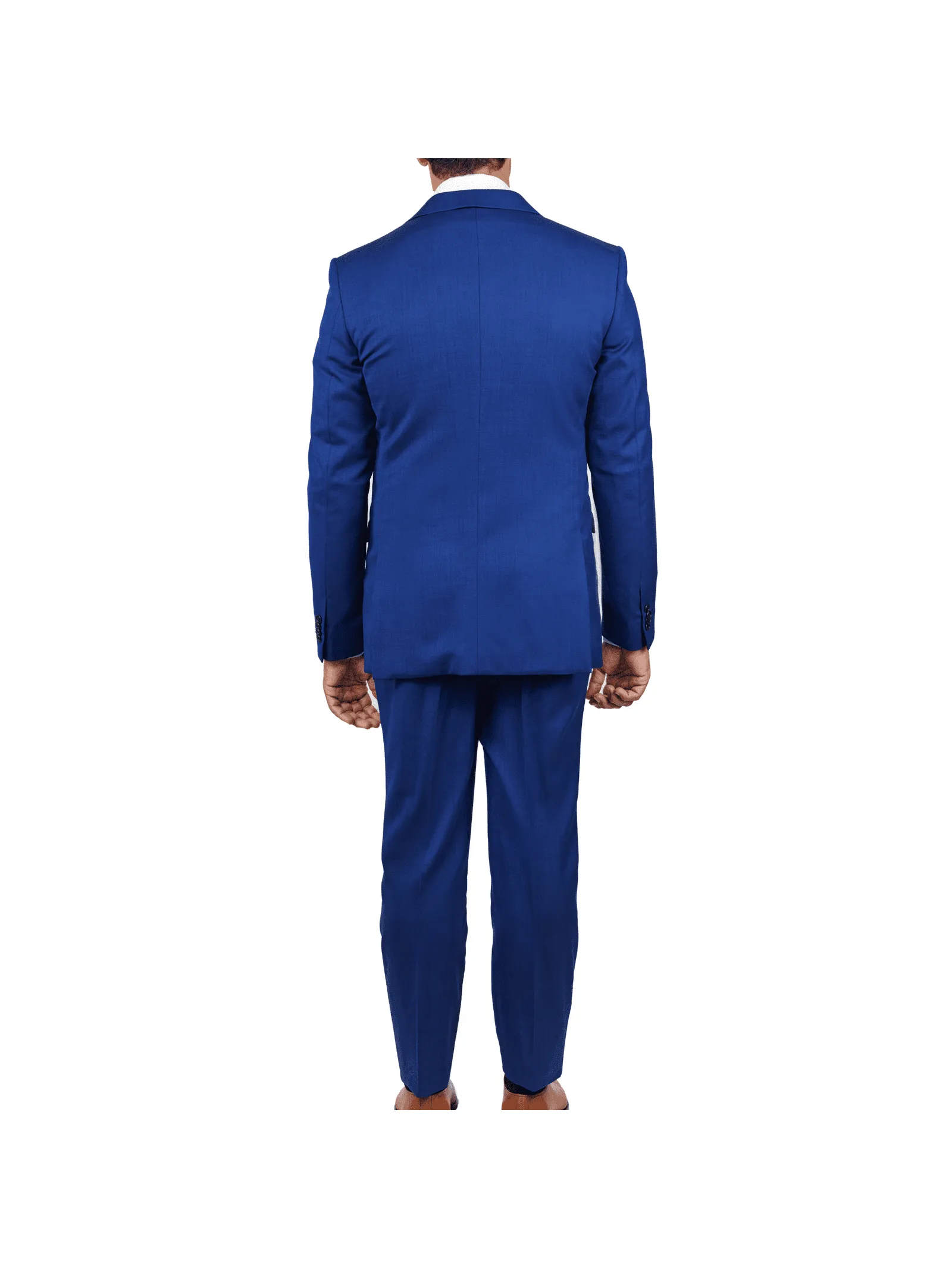 John Varvatos Mens Blue Textured Slim Fit 100% Wool 2 Piece Suit