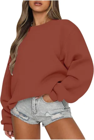 jovati Oversized Sweatshirt For Womens Crew Neck Pullover Loose Casual Hoodies 2024 Fall Fashion Outfits Sweater lighten deals of the day prime clean girl aesthetic clothes over sized sweatshirt