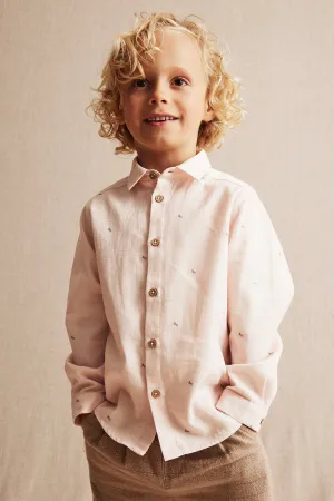 Kids' pink circus horse patterned shirt
