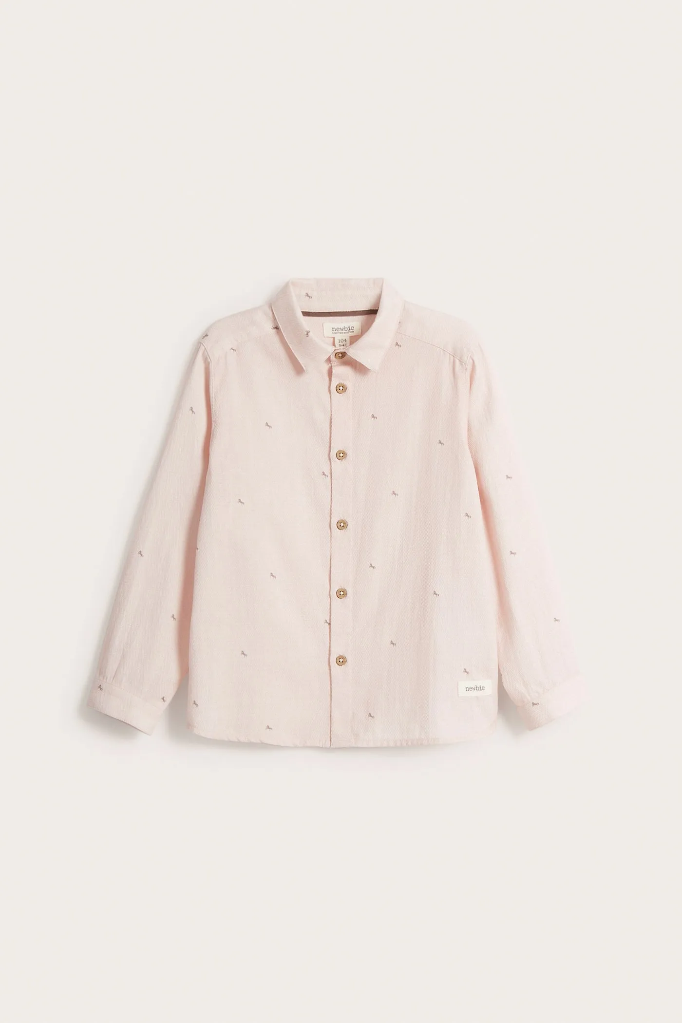 Kids' pink circus horse patterned shirt