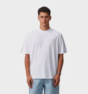 Lace U Box Tee - White
