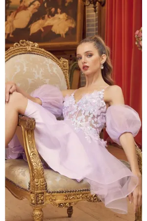 Lavender Bridesmaid Dresses-Inexpensive 3D Butterfly V-Neck Juliet 901