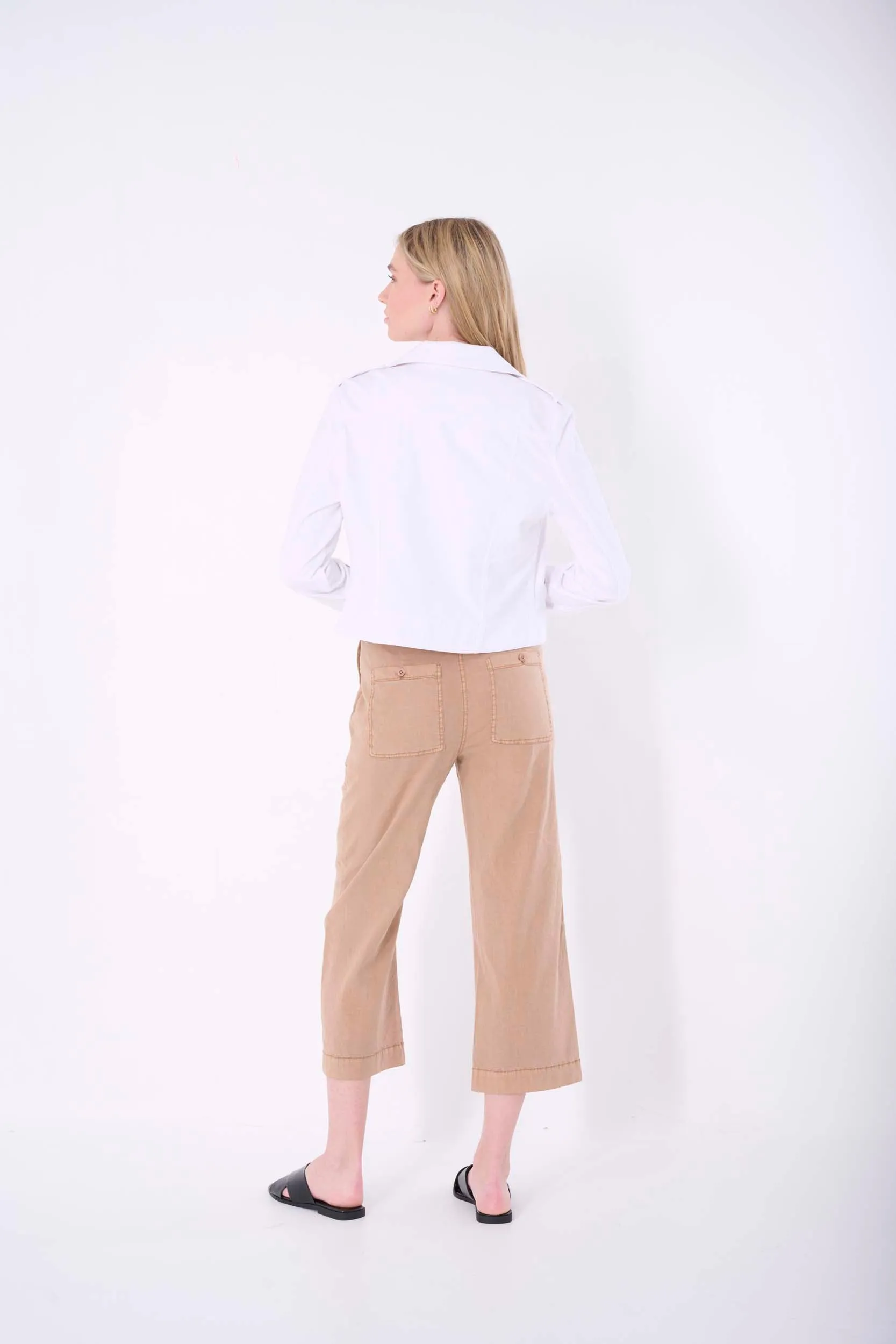 Layla Cotton Knit Moto Jacket