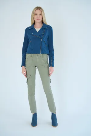 Layla Cotton Knit Moto Jacket