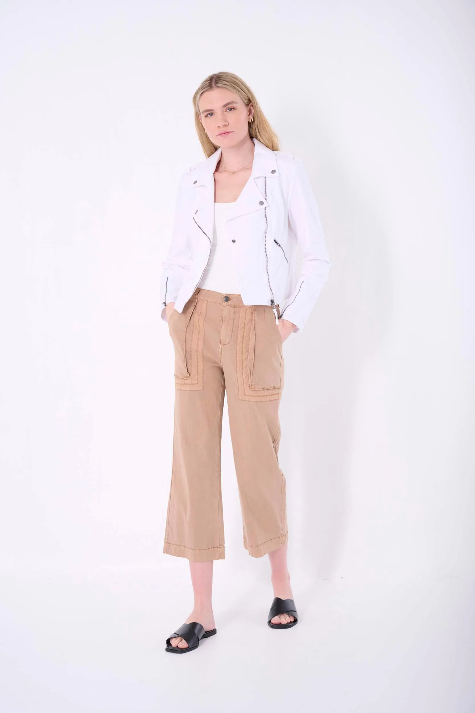 Layla Cotton Knit Moto Jacket
