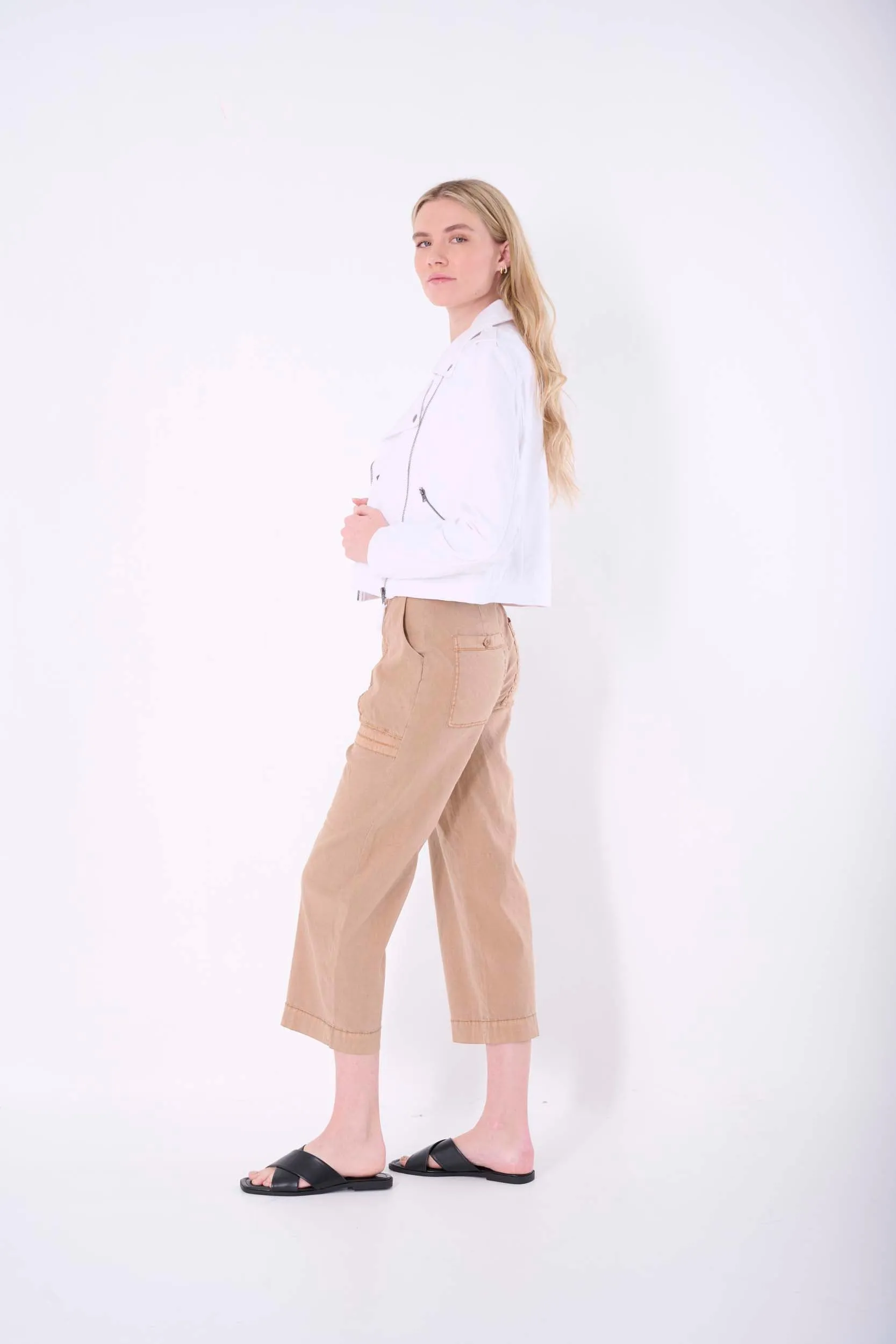 Layla Cotton Knit Moto Jacket