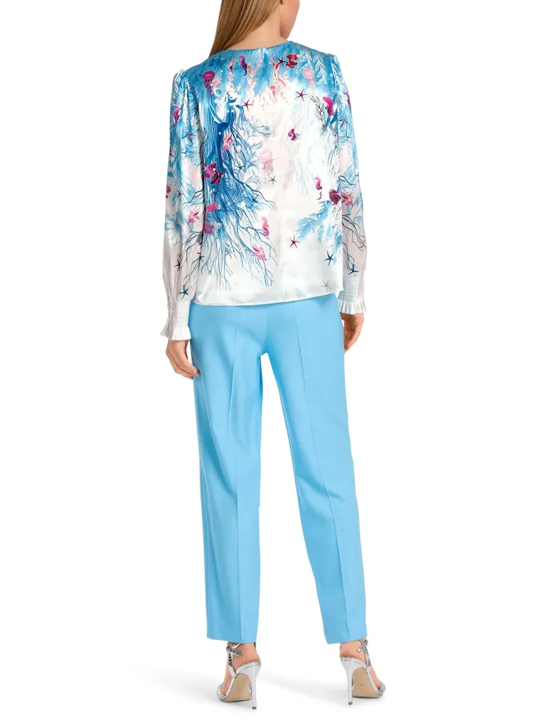 Long Sleeve Pattern Blouse