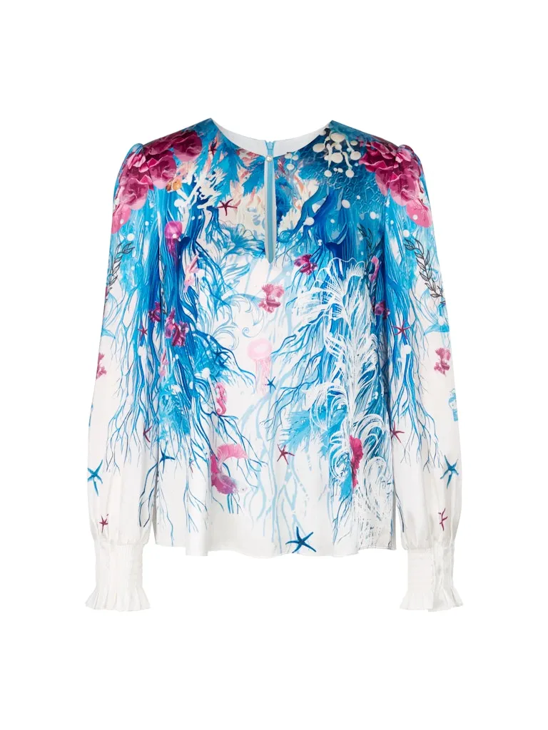 Long Sleeve Pattern Blouse