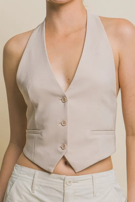 Love Tree V-neck Sleeveless Vest