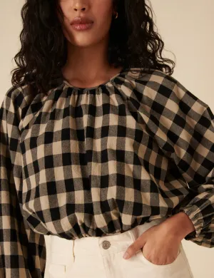 Marlice Top Black Gingham