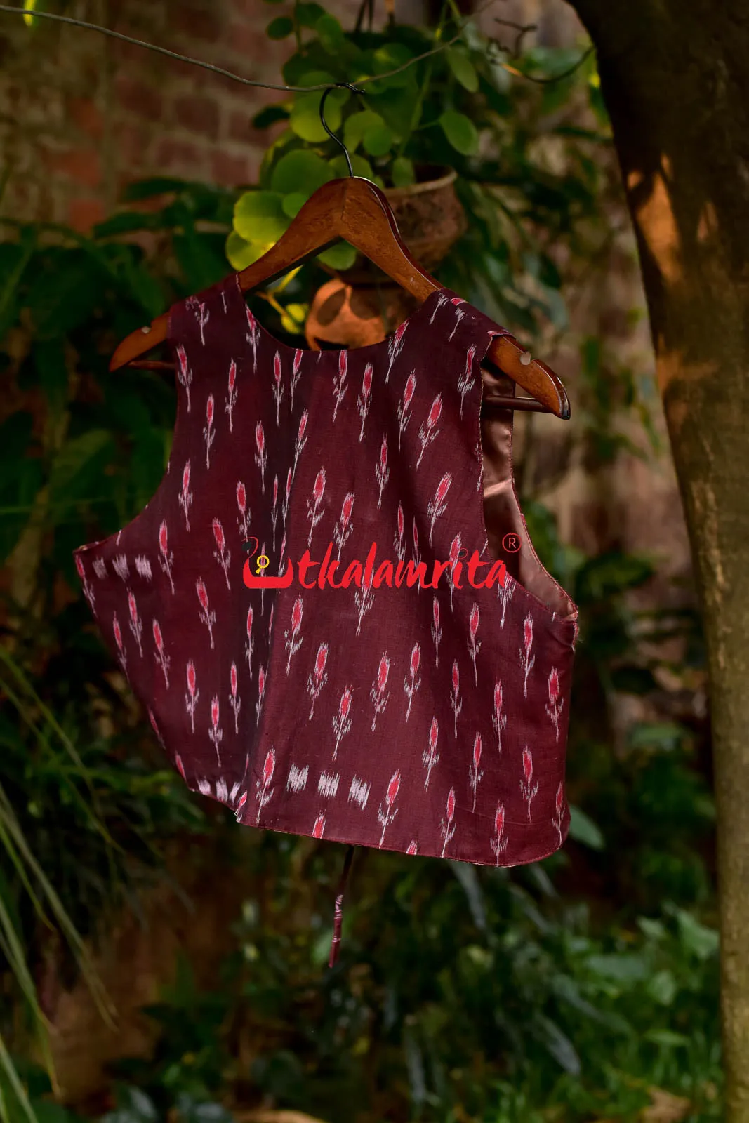 Maroon Labanga Bandha Front Tie  (Ladies Shrug)