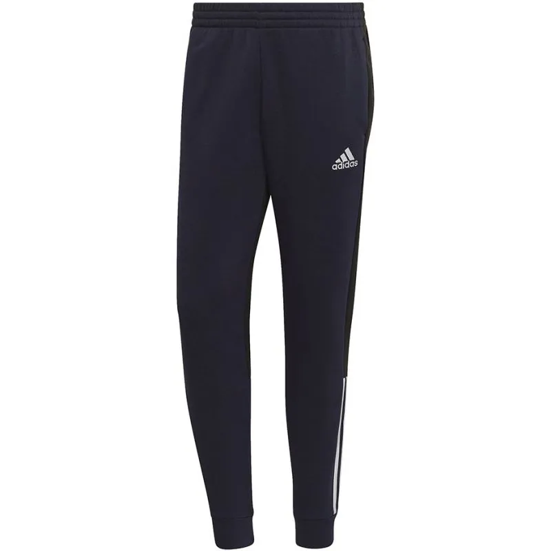 Men's adidas Colorblock Fleece Training Pants with Adjustable Waist and Side Pockets - HK2884