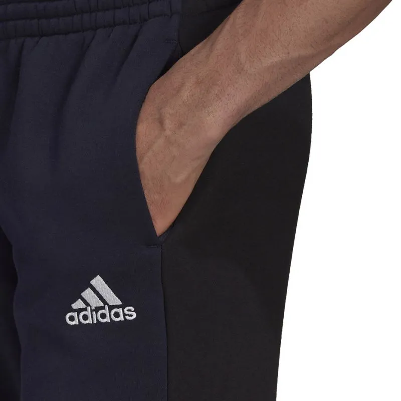 Men's adidas Colorblock Fleece Training Pants with Adjustable Waist and Side Pockets - HK2884