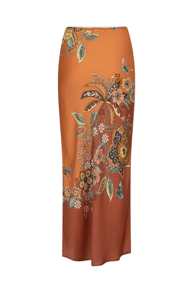 Mojave Lily Bias Skirt - Amber