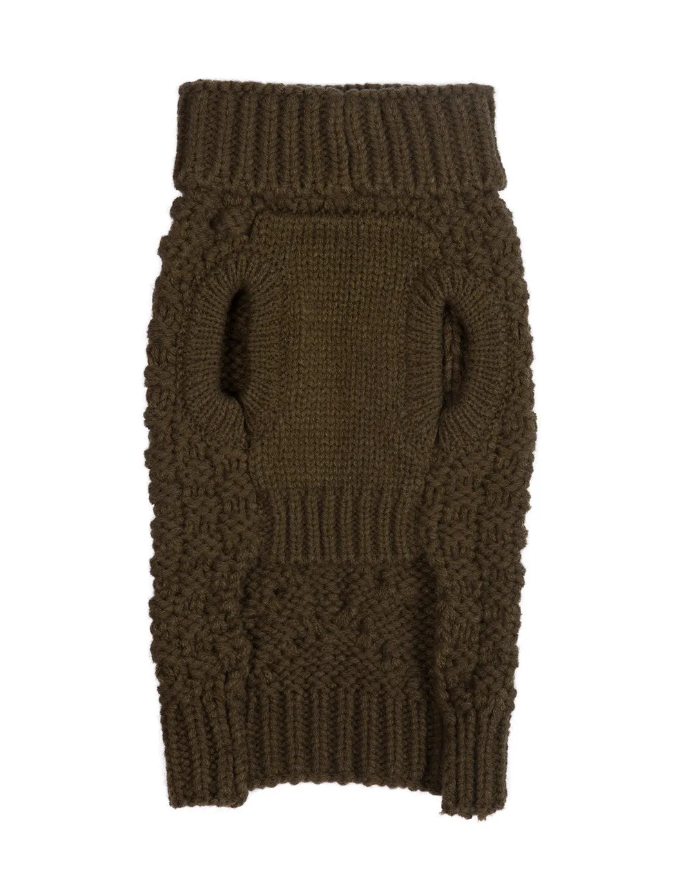 OLIVE SUPER CHUNKY DOG SWEATER
