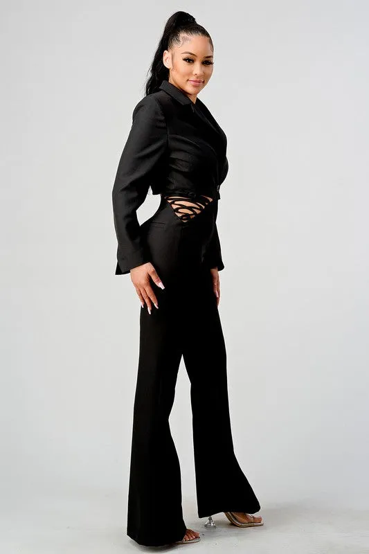ON BUSINESS CASUAL BLAZER AND PANTS SET