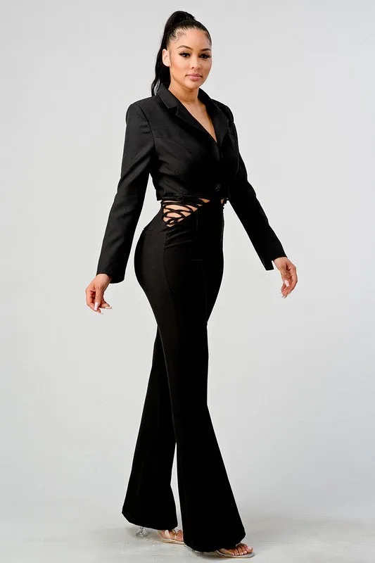 ON BUSINESS CASUAL BLAZER AND PANTS SET