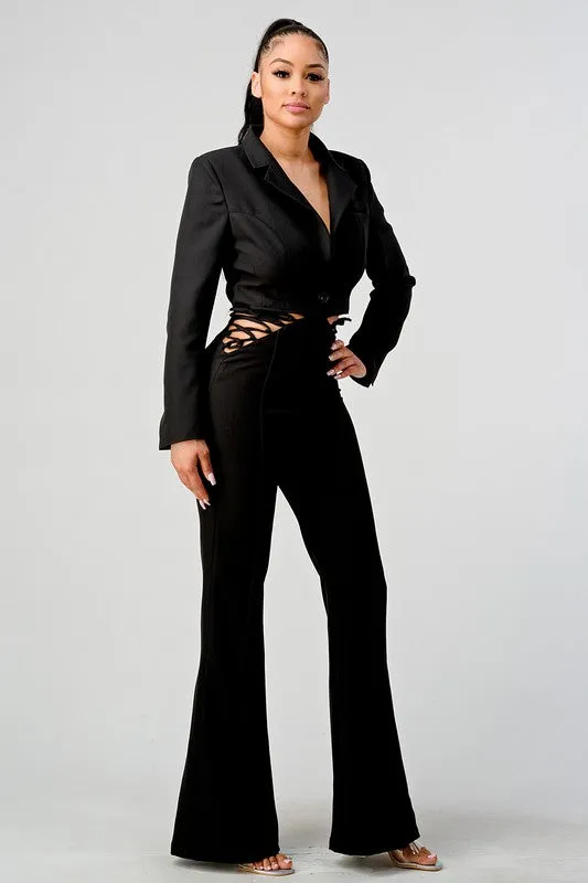 ON BUSINESS CASUAL BLAZER AND PANTS SET