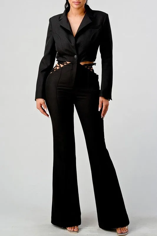 ON BUSINESS CASUAL BLAZER AND PANTS SET