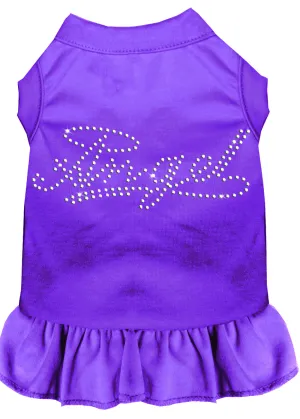 Rhinestone Angel Dress Purple Xl