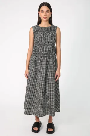 scorch tank dress / black|natural check