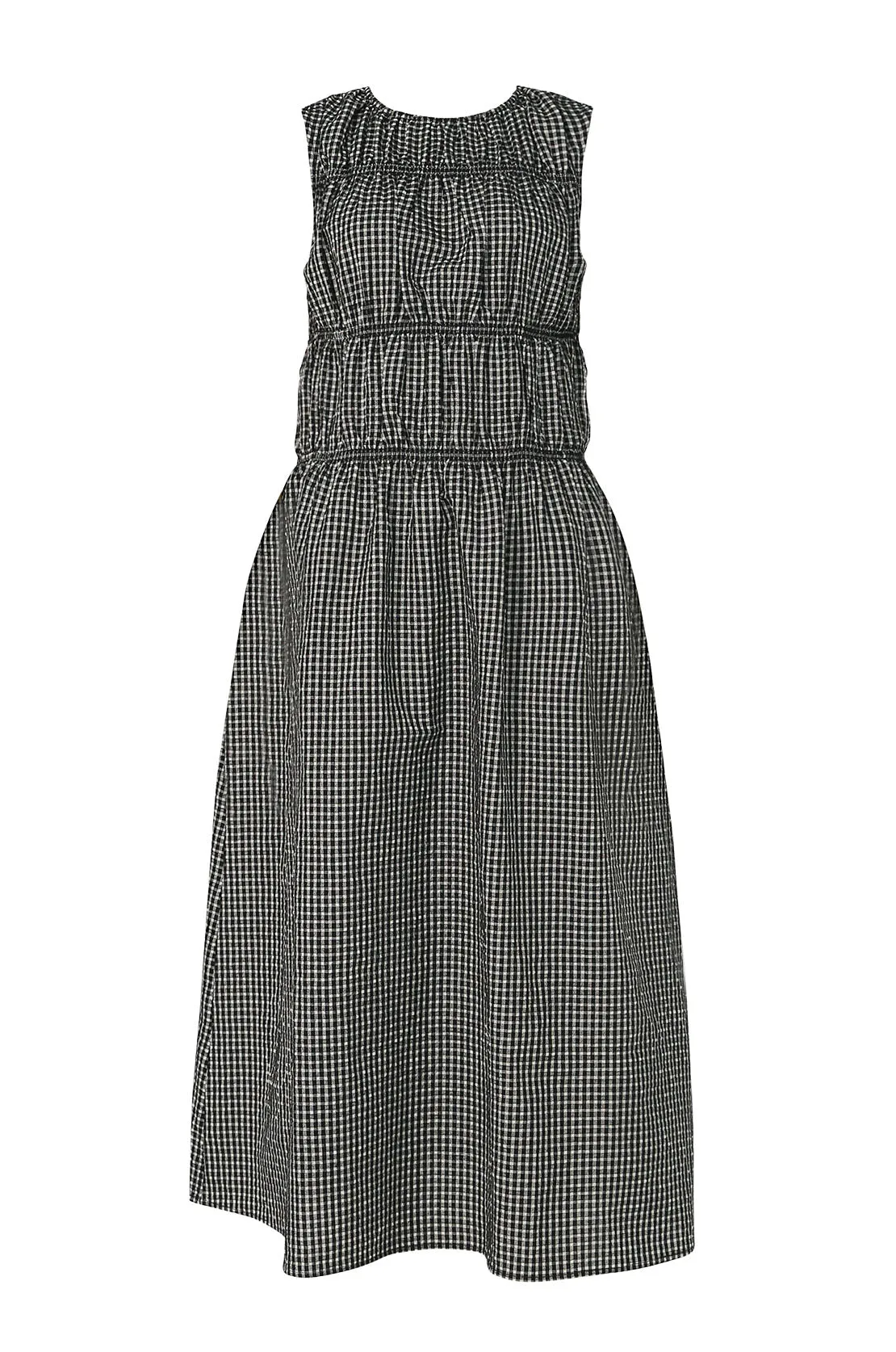 scorch tank dress / black|natural check
