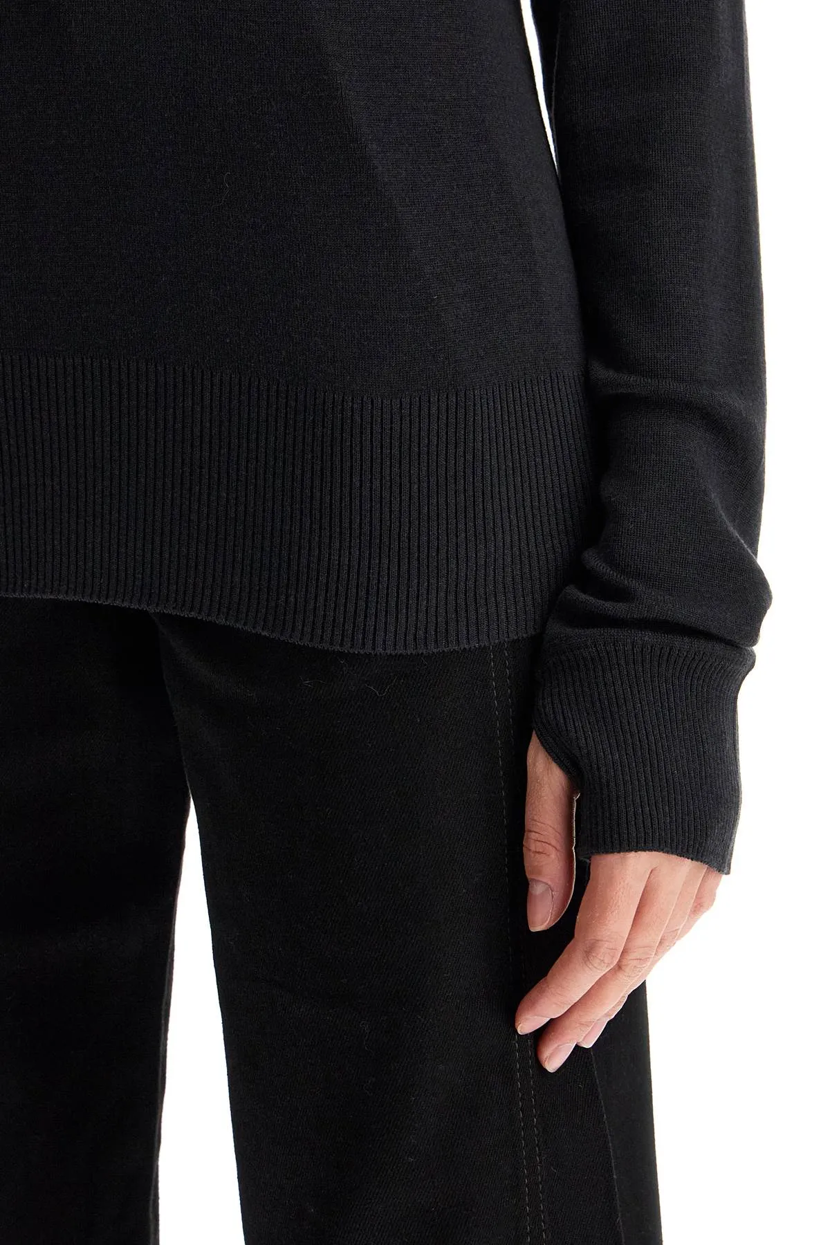 seamless high-neck pullover without TO1280 LK1032 GRANITE BLACK