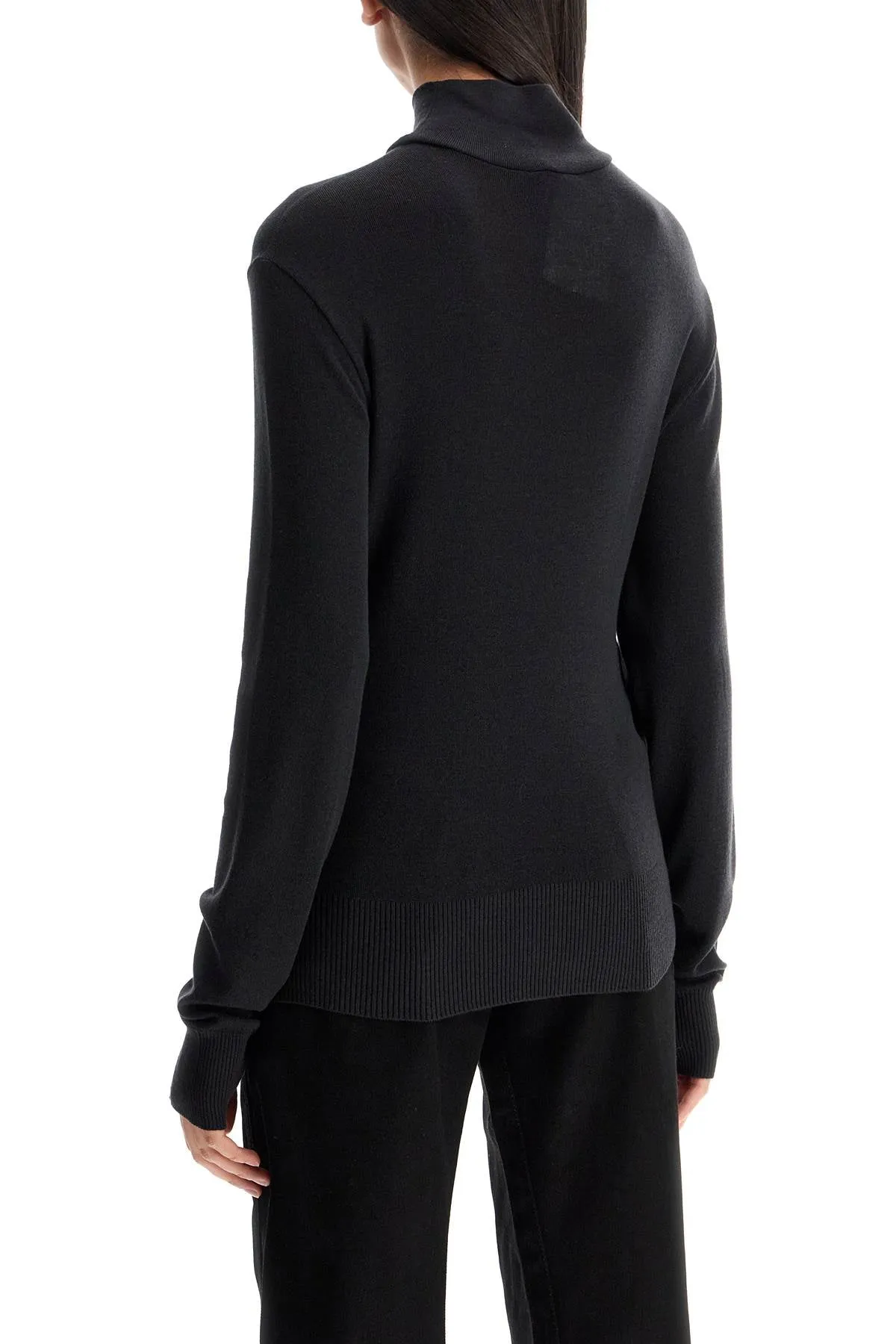 seamless high-neck pullover without TO1280 LK1032 GRANITE BLACK