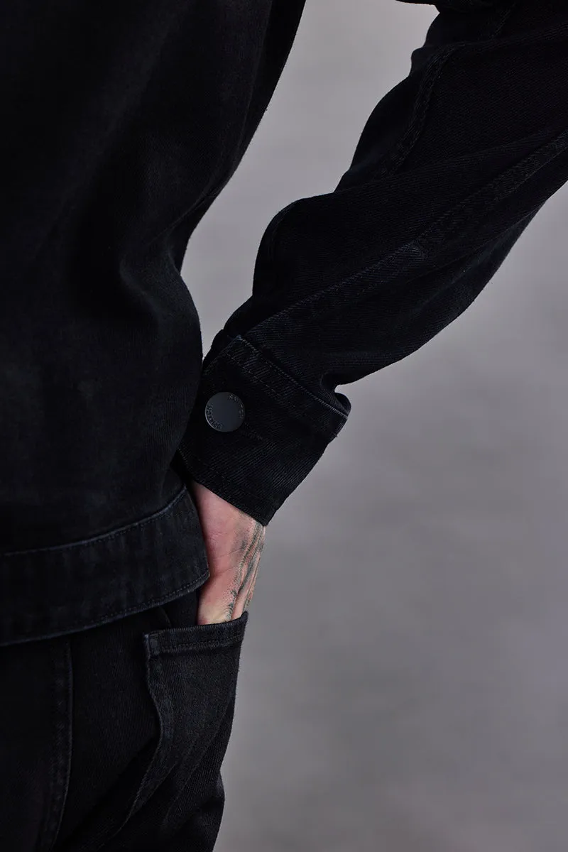 Snitch Revolution Black Utility Denim Jacket