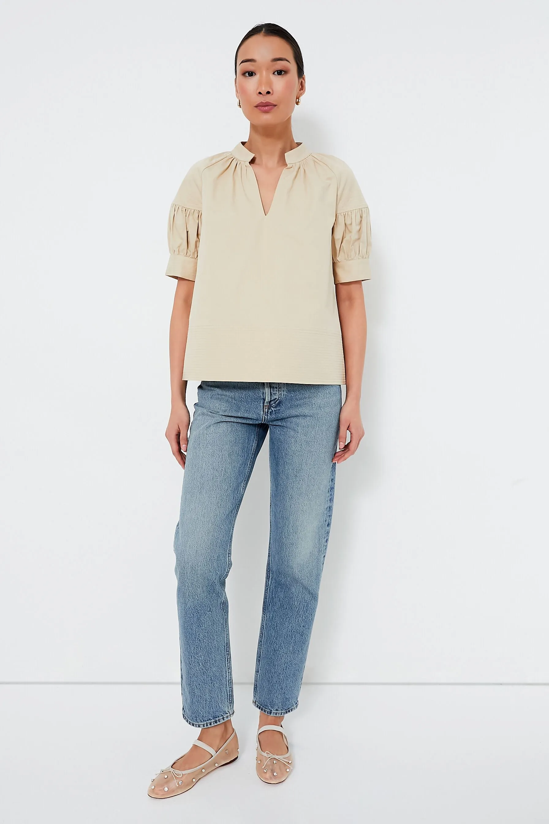 Tan Ruthie Blouse
