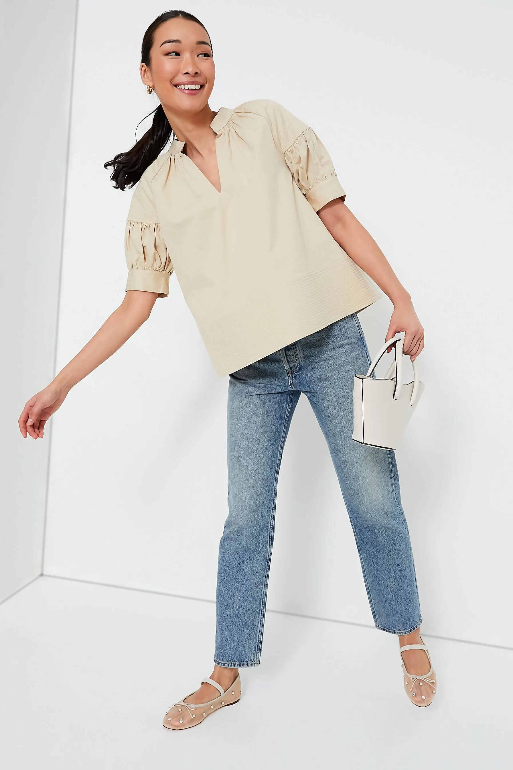 Tan Ruthie Blouse