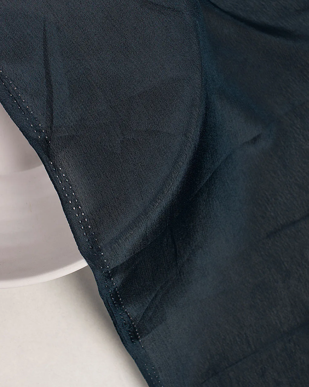 Teal Plain Viscose Chinnon Chiffon Fabric
