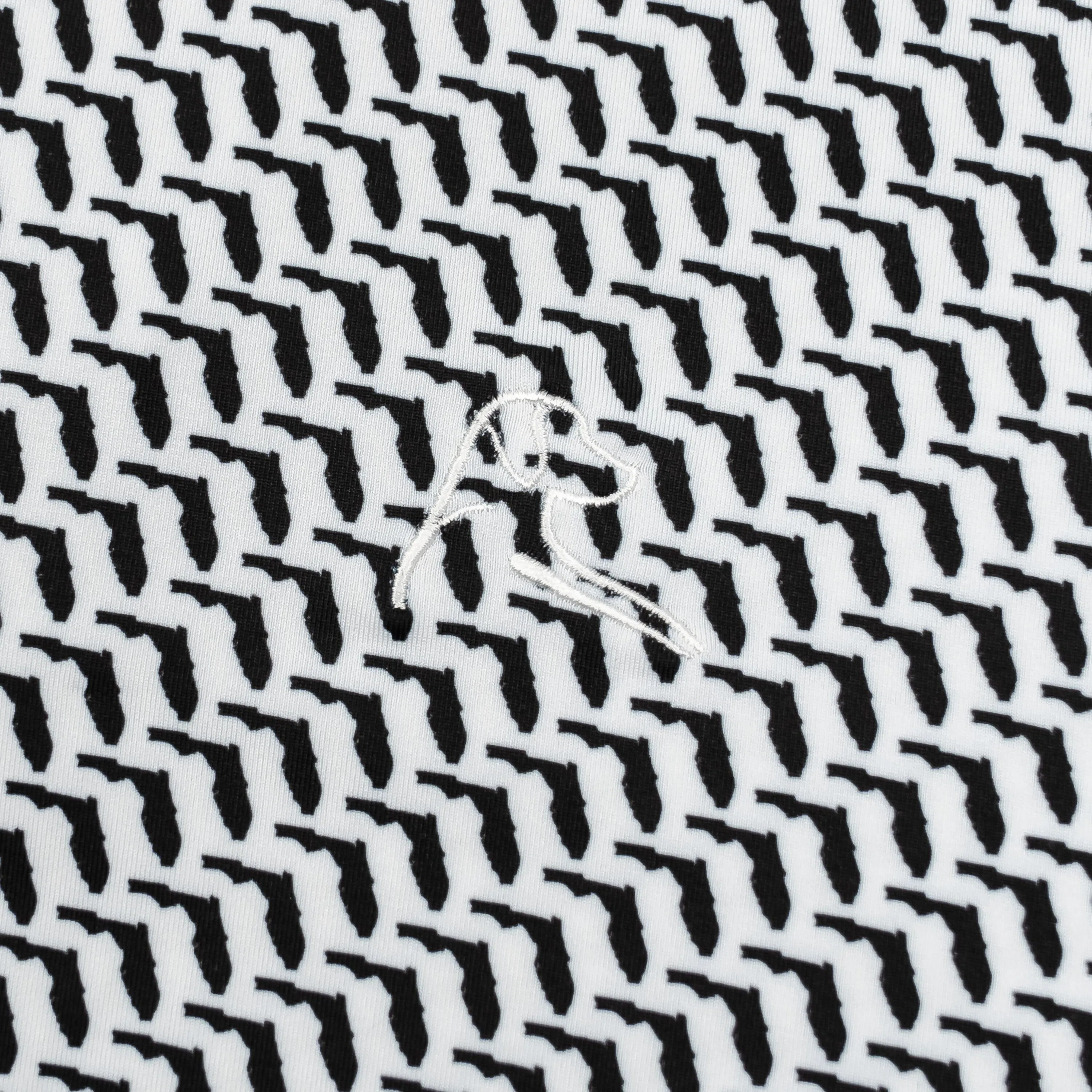 The Florida Man | Performance Polo | The Florida Man - Black/White