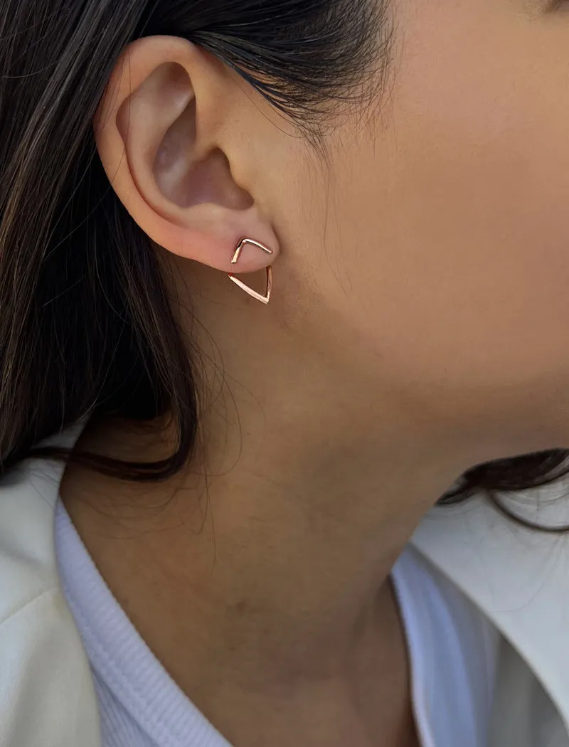 TRILL 2-Way Earring Jackets | 18K Rose Gold Plated Sterling Silver