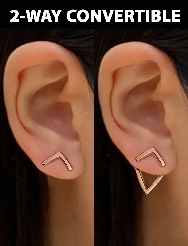 TRILL 2-Way Earring Jackets | 18K Rose Gold Plated Sterling Silver