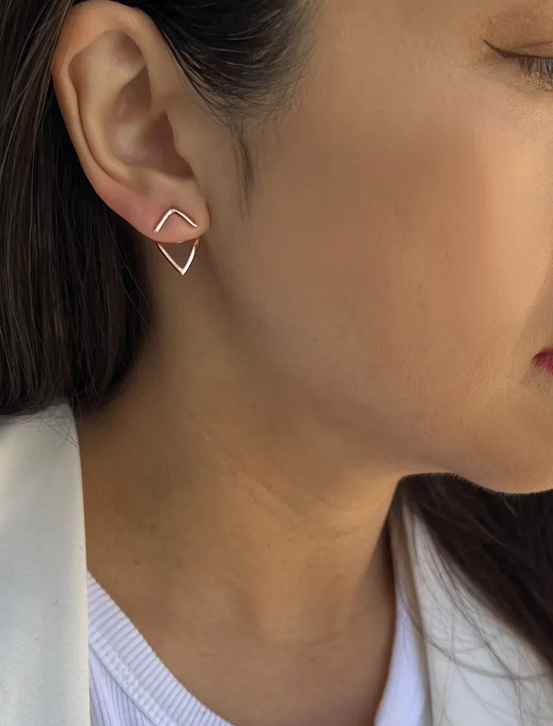 TRILL 2-Way Earring Jackets | 18K Rose Gold Plated Sterling Silver