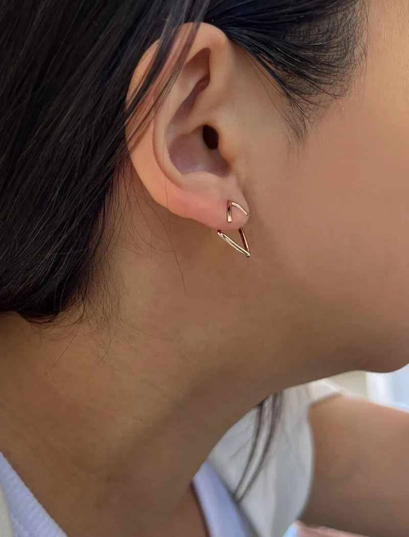 TRILL 2-Way Earring Jackets | 18K Rose Gold Plated Sterling Silver