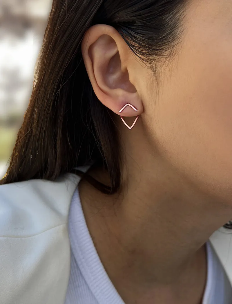 TRILL 2-Way Earring Jackets | 18K Rose Gold Plated Sterling Silver