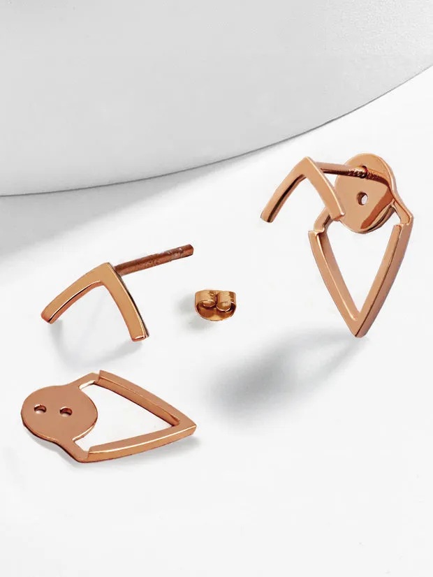 TRILL 2-Way Earring Jackets | 18K Rose Gold Plated Sterling Silver