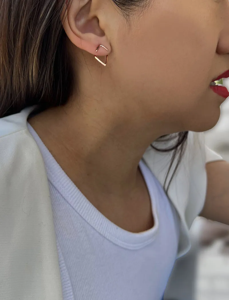 TRILL 2-Way Earring Jackets | 18K Rose Gold Plated Sterling Silver