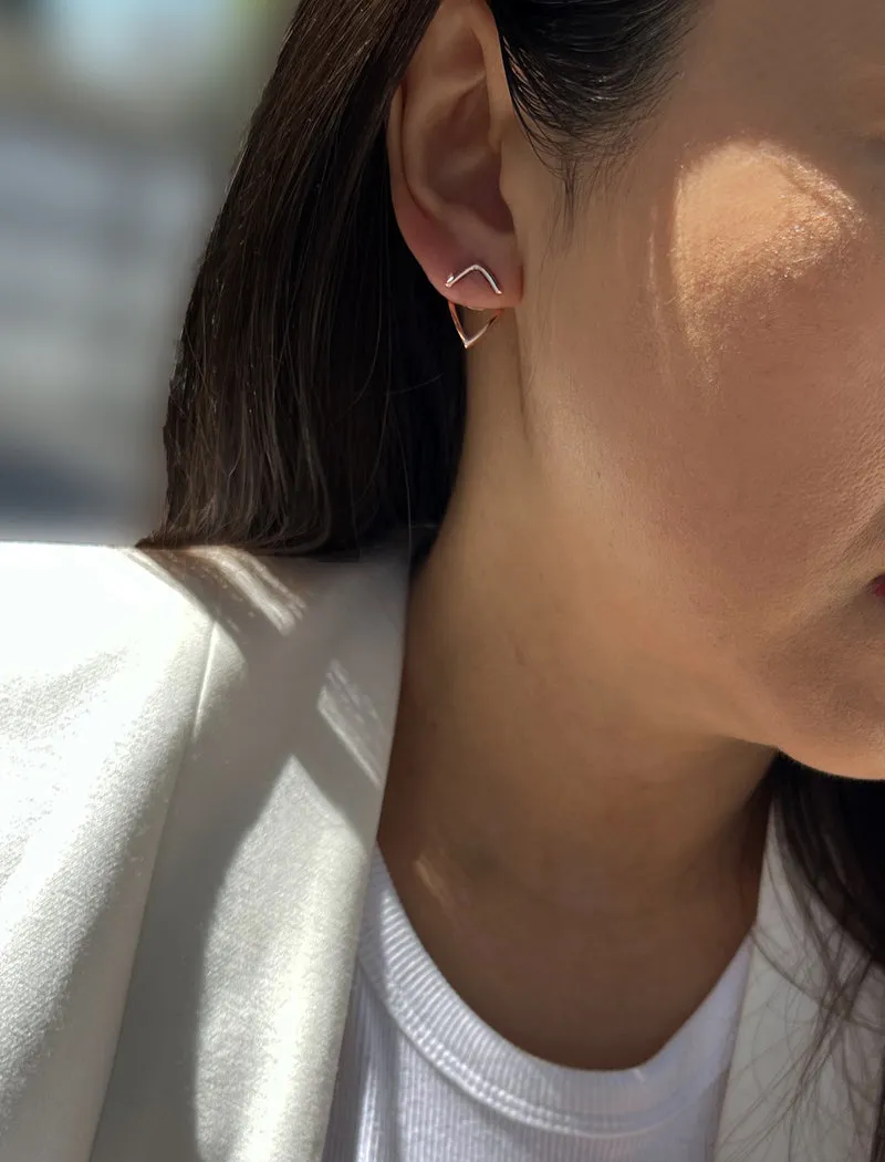 TRILL 2-Way Earring Jackets | 18K Rose Gold Plated Sterling Silver