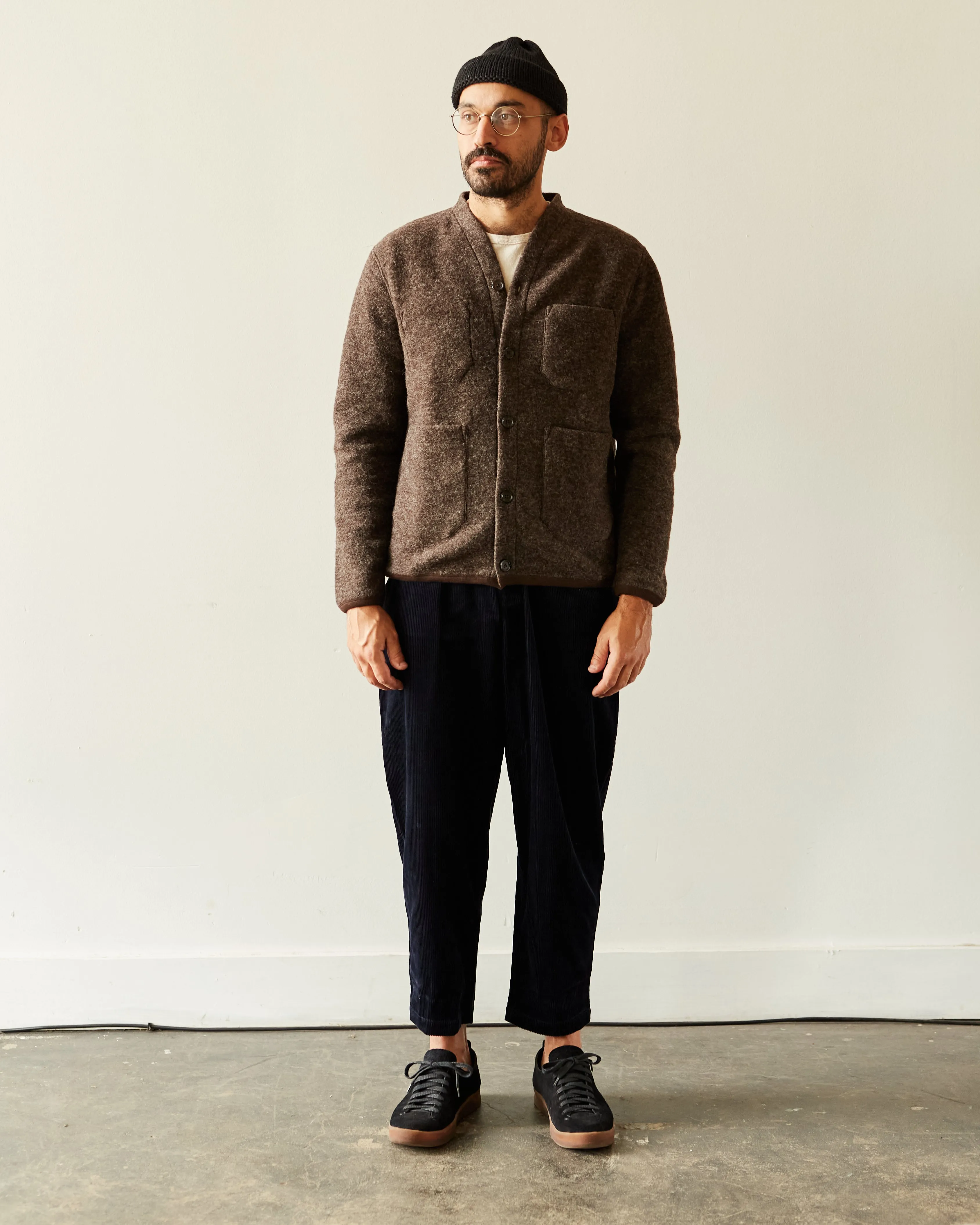 Universal Works Wool Cardigan, Brown