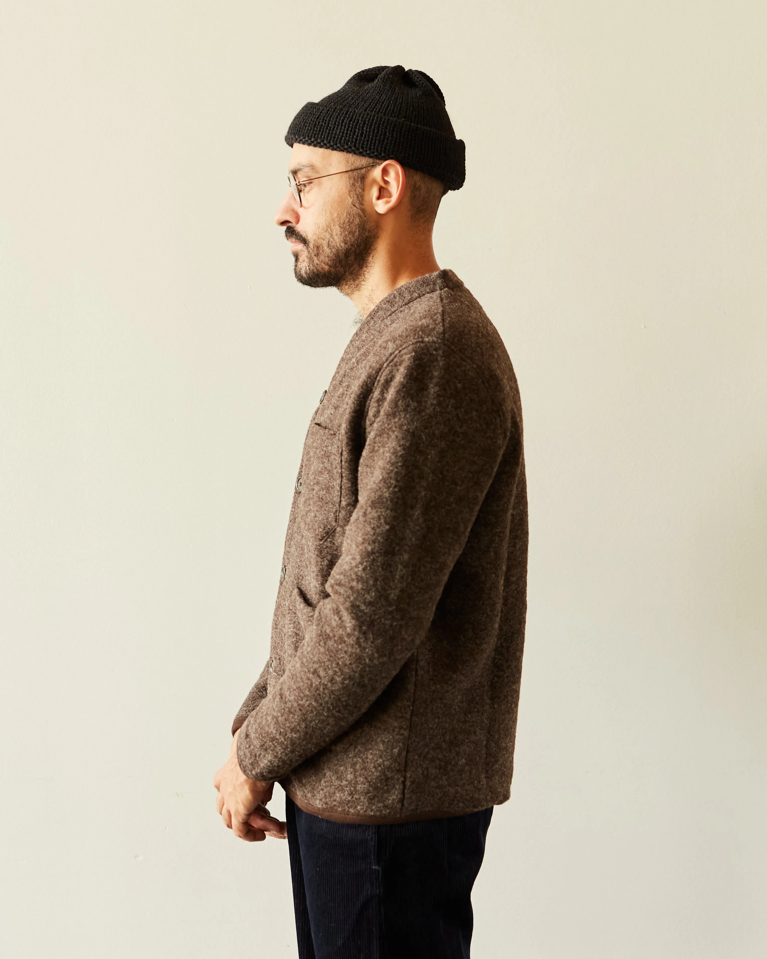 Universal Works Wool Cardigan, Brown