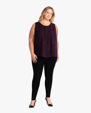 Vivian Pleated Top | Purple / Navy